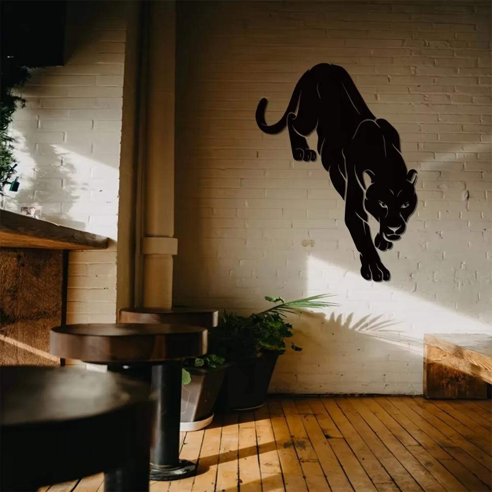 Потрясающая настенная картина из металла «Черная пантера»! Леопардовый декор. Стиль Ягуар. Подарок дикому животному. рождественские подарки. Украшение дома.