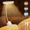 1 шт. USB-перезаряжаемая книжная лампа, 3 регулируемых цвета, светодиодная лампа для чтения с зажимом, ночник для ухода за глазами для кровати, письменного стола