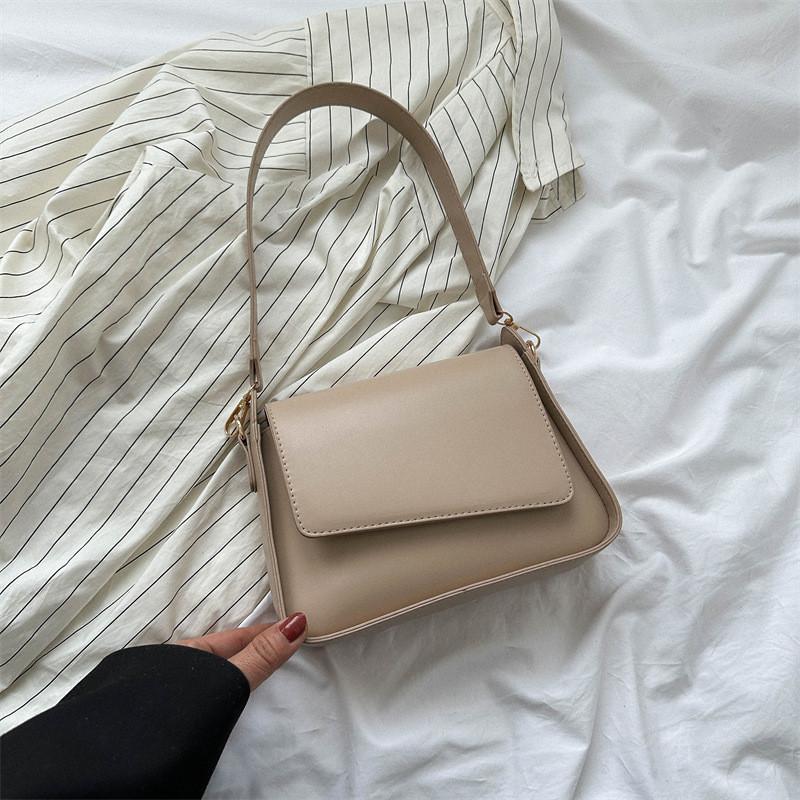 Chic Black White Blue Khaki Small Square Bag 2023 Summer New Fashion Women's Shoulder Bag