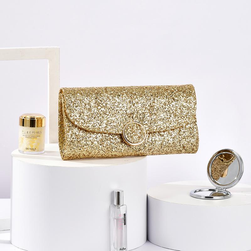 Korean version of simple dinner bag, fashionable light luxury diamond-encrusted shoulder bag, evening dress banquet bag