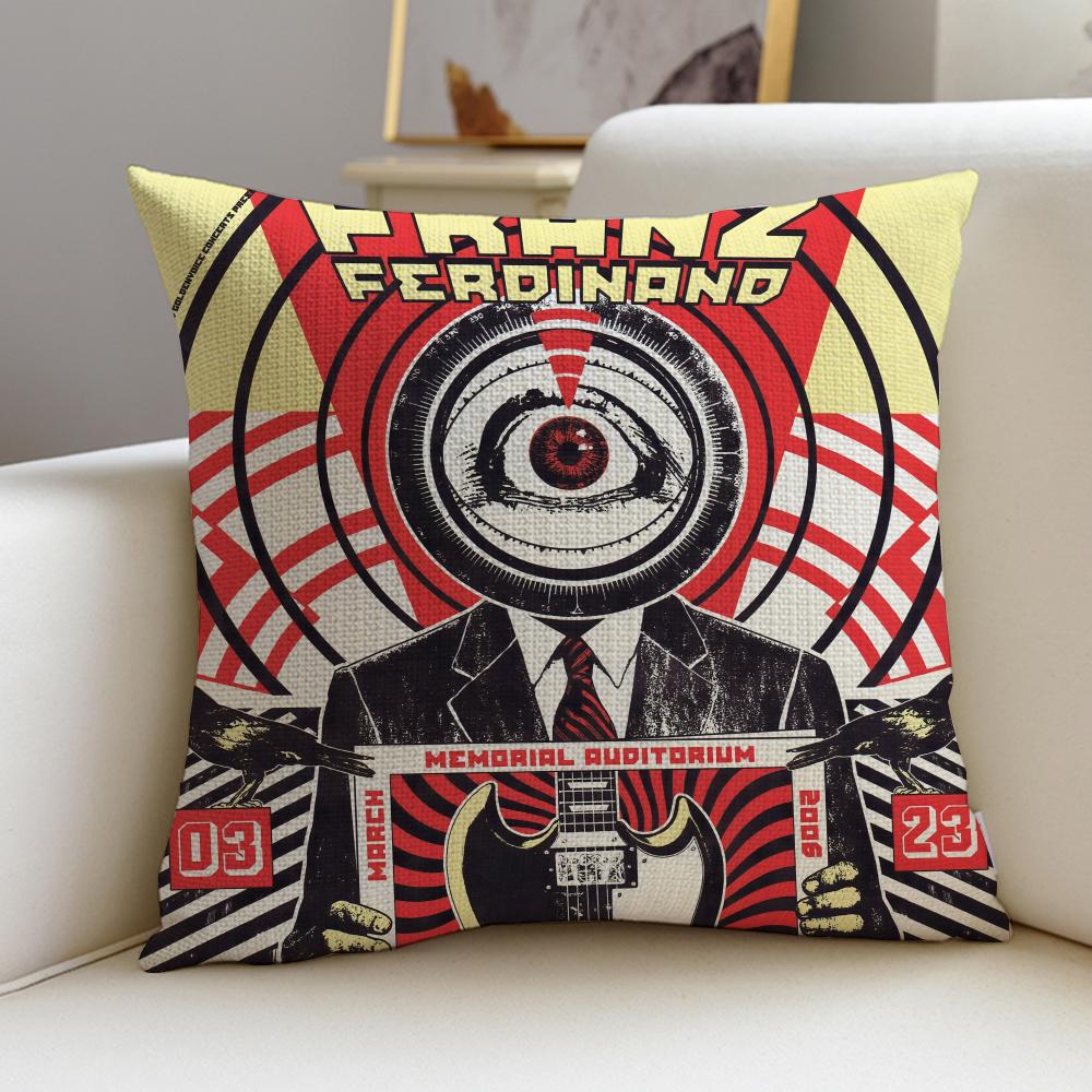 Indie FFranz FerdinandS Cushion Cover Breathable and skinfriendly linen pillowcase square removable and washable cushion