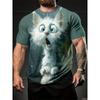 Новая мужская 3D футболка с принтом мультяшной утки Мягкая эластичная полиэстеровая ткань Мягкая эластичная полиэстеровая ткань Для мужчин Повседневный летний топ
