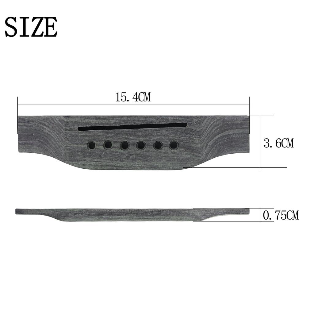 IRIN Acoustic Guitar Bridge 6 Holes Bridge Rosewood Guitar Bridge Lower String Pillows Bridge Guitar Parts & Accessory