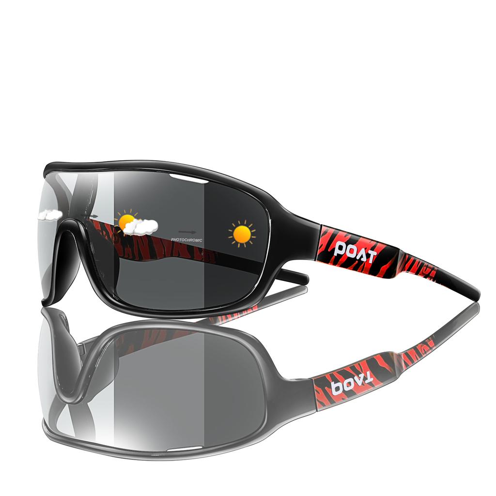 POAT BRAND Cycling Eyewear Outdoor Road Sports Cycling Fishing Sunglasses Men Women Photochromic windproof Glasses 7