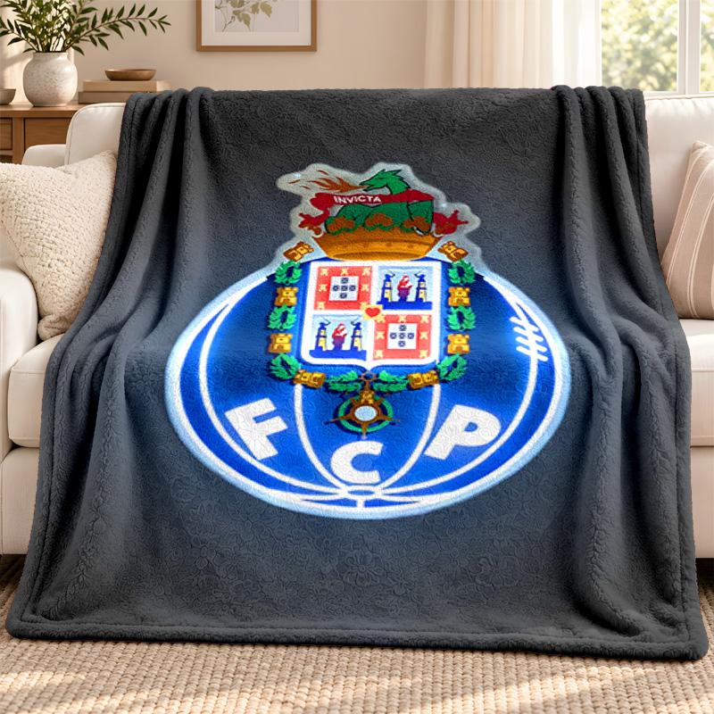 FC Porto blanket Flannel Blanket Soft Cozy Plush Throw for Sofa Bed Lightweight Home Decoration Outdoor camping