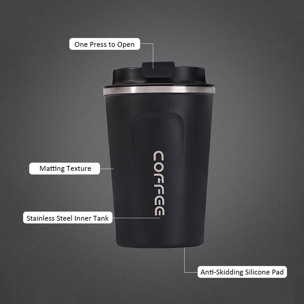 Stainless Steel Coffee Cup Leakproof Insulated Thermal Cup Car Portable Travel Coffee Mug