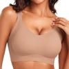 Seamless Wirefree Bra Comfortable One-Piece Bralette Fixed Straps Daily Wear