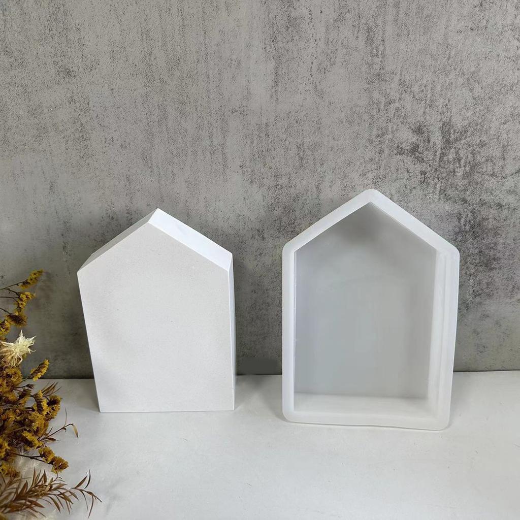 House Shape Candle Mould Handmade Small House Silicone Mold Resin Mould Scented Candle Making Mold for DIY Decoration