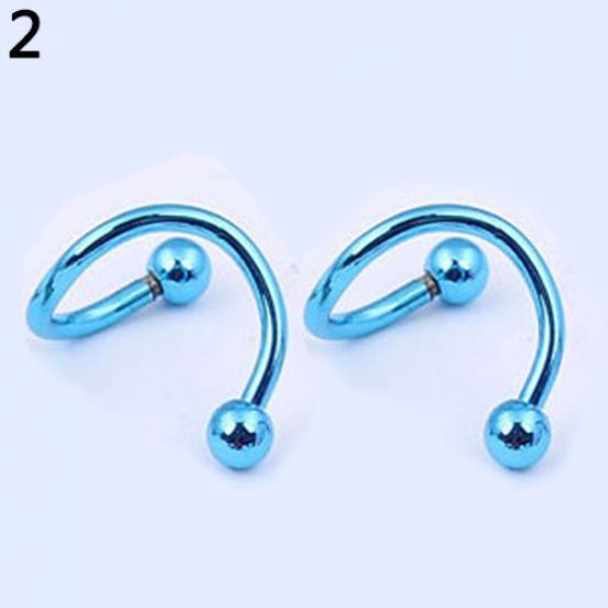 2 шт. спиральное кольцо из нержавеющей стали Twister для губ и носа, пирсинг, ювелирные изделия