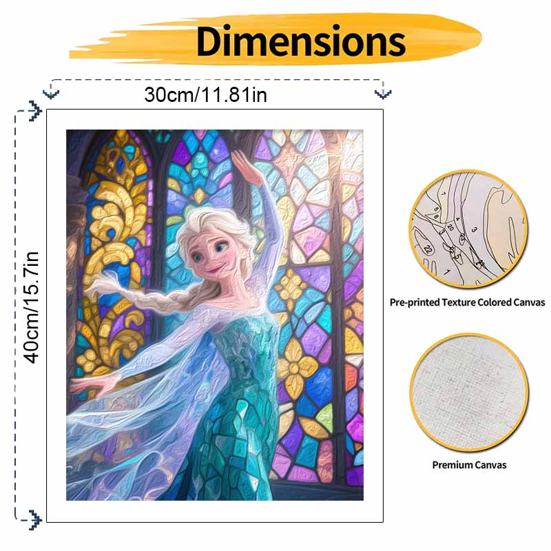 Disney Ледяная королева масляная живопись ручная роспись раскраска живопись ручная работа DIY домашний декор подарок