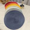 Round Woven PP Placemats Heat Resistant & Oil Proof Simple Solid Color Table Mats for Dining Kitchen Table Modern Home