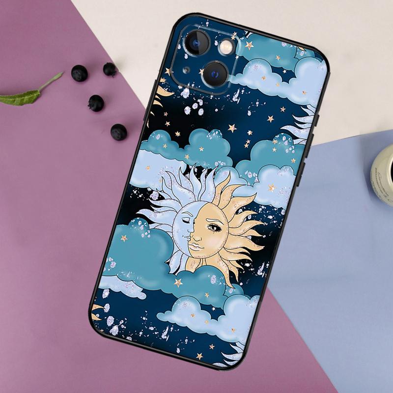 Силиконовый чехол 'Солнце Луна Знаки Зодиака Небесные' для iPhone 17 15 14 13 11 12 Pro Max 16 Plus 12 13 Mini 16e 17 Air Задняя крышка