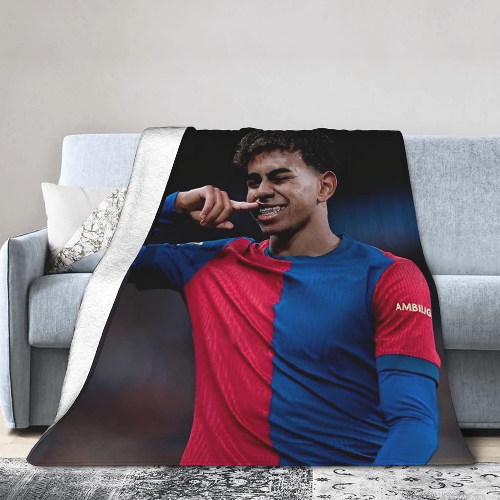 Ламин Ямаль Одеяла Футбол Футбол Фланелевое Новинка Теплое Плед для Дома Ресторана Текстильный Декор