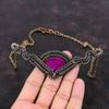 Ожерелье из фиолетового огненного лабрадорита, ожерелье из медной проволоки с драгоценными камнями, регулируемое ожерелье из медной цепочки, ювелирные изделия ручной работы для подарка