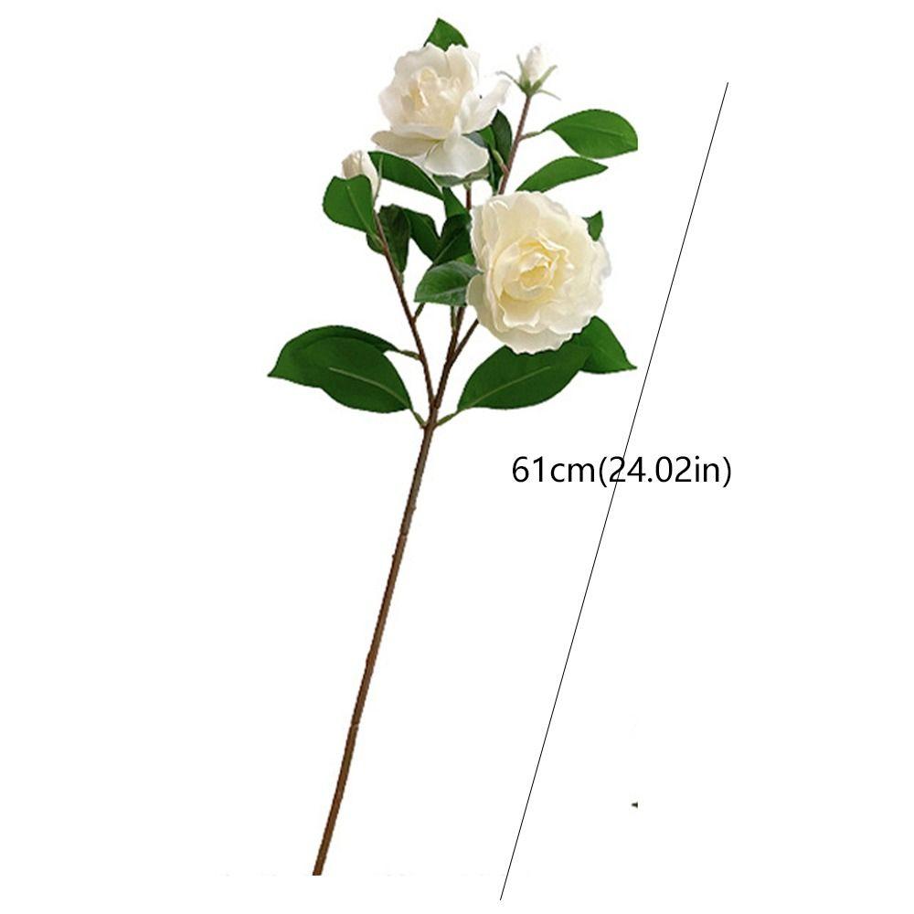 Искусственные ветки гардении с эффектом реального прикосновения, ручная работа, искусственные цветы, декор для отеля, ресторана