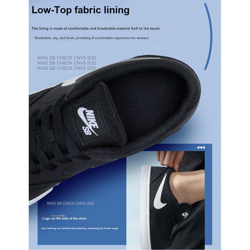 Nike Кроссовки детские Check Canvas SB GS Black White 905373-003