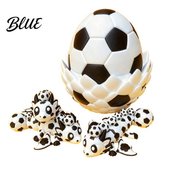 Ball Dragon Collectible 3D Printed Egg Ornament Toy with Figurine Inside Sports Inspired Fidget Toy Stress Relief Statue for Kids Adults Home Office