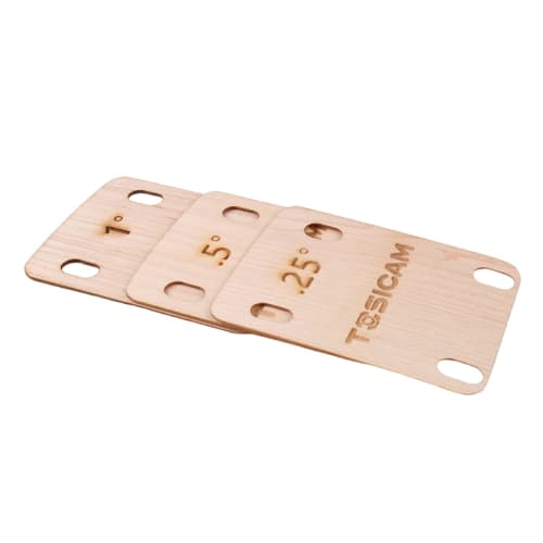 TOSICAM 3-Piece Guitar Neck Shim, Made In Canada from Solid Maple Wood, Bolt-On Neck Bolts, 0.25, 0.5, and 1 Degree