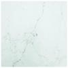 VidaXL Table Top White 50x50cm 6mm Tempered Glass and Marble Design