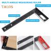 Woodworking Square Ruler High Precise Anti-drop Design Wide Application Multi-Function Angle Precision Square Woodworking Ruler