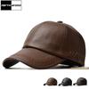 Высококачественная регулируемая бейсболка из искусственной кожи, теплая, средней толщины, мужская кепка-снэпбек для осени и зимы, модные простые папины шляпы