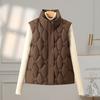 Cotton Vest Women's Short Autumn and Winter Stand-up Collar Down Cotton Vest Loose Casual Stand-up Collar Cotton Vest