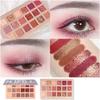 18 цветов тени для век «Роза пустыни» с зеркалом, стойкий макияж, водостойкие матовые блестки, легкие тени для век, косметическая косметика