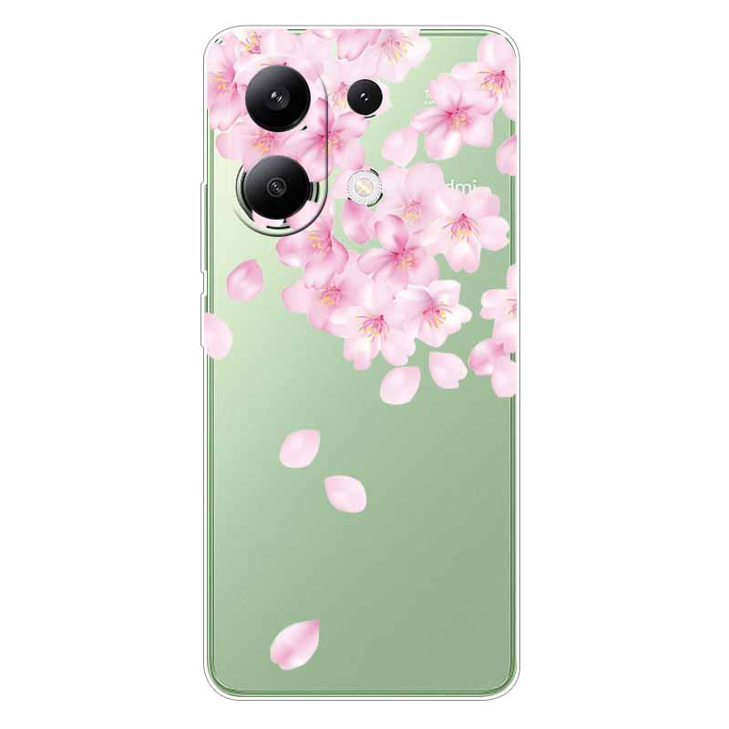 Для Xiaomi Redmi Note 13 4G Чехол ТПУ Прозрачный Мягкий Милый Рисунок Девочки Чехол Для Redmi Note 13 4G Чехол Note13 Прозрачный Силикон