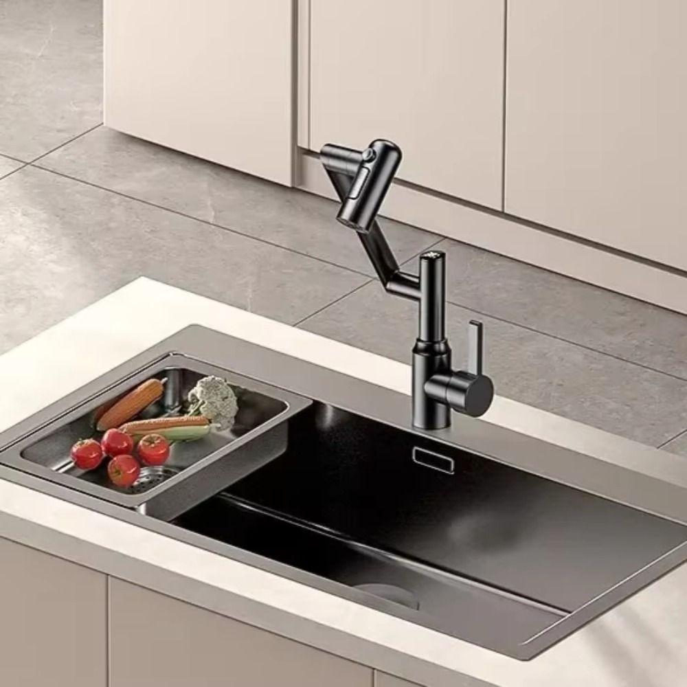 Смеситель с механическим рычагом из нержавеющей стали, многофункциональный смеситель для умывальника, для кухни