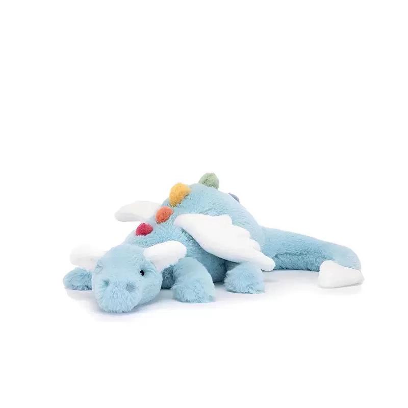 Sky Colored Dragon Plush Toy Blue Dragon Doll Children's Soothing Doll Accompanying Birthday Gift