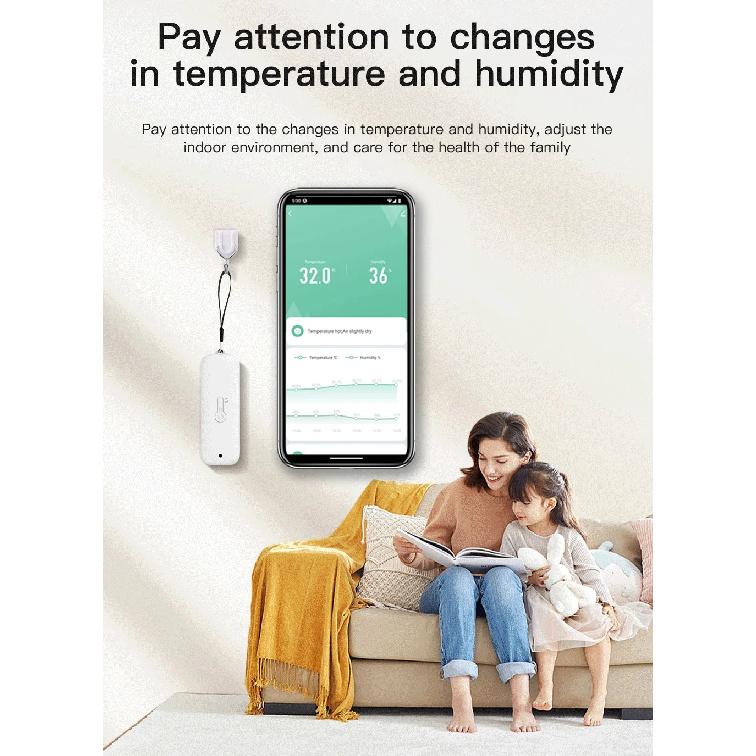 Tuya WiFi Датчик температуры и влажности IP65 Водонепроницаемый Термометр Smart Life Приложение Удаленное управление Работает с Google Assistant Alexa