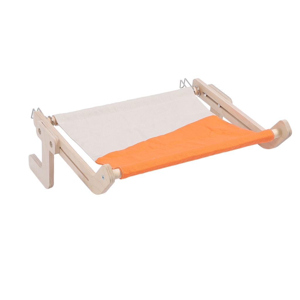 Cat Window Perch Wood Window Hanging Pet Hammock Sturdy Frame Cat Sleeping Bed Seat Shelves for