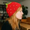 Playful Knitted Fruit Hat Creative Pineapple Beanie Lemon Strawberry Pullover Cap  Skiing