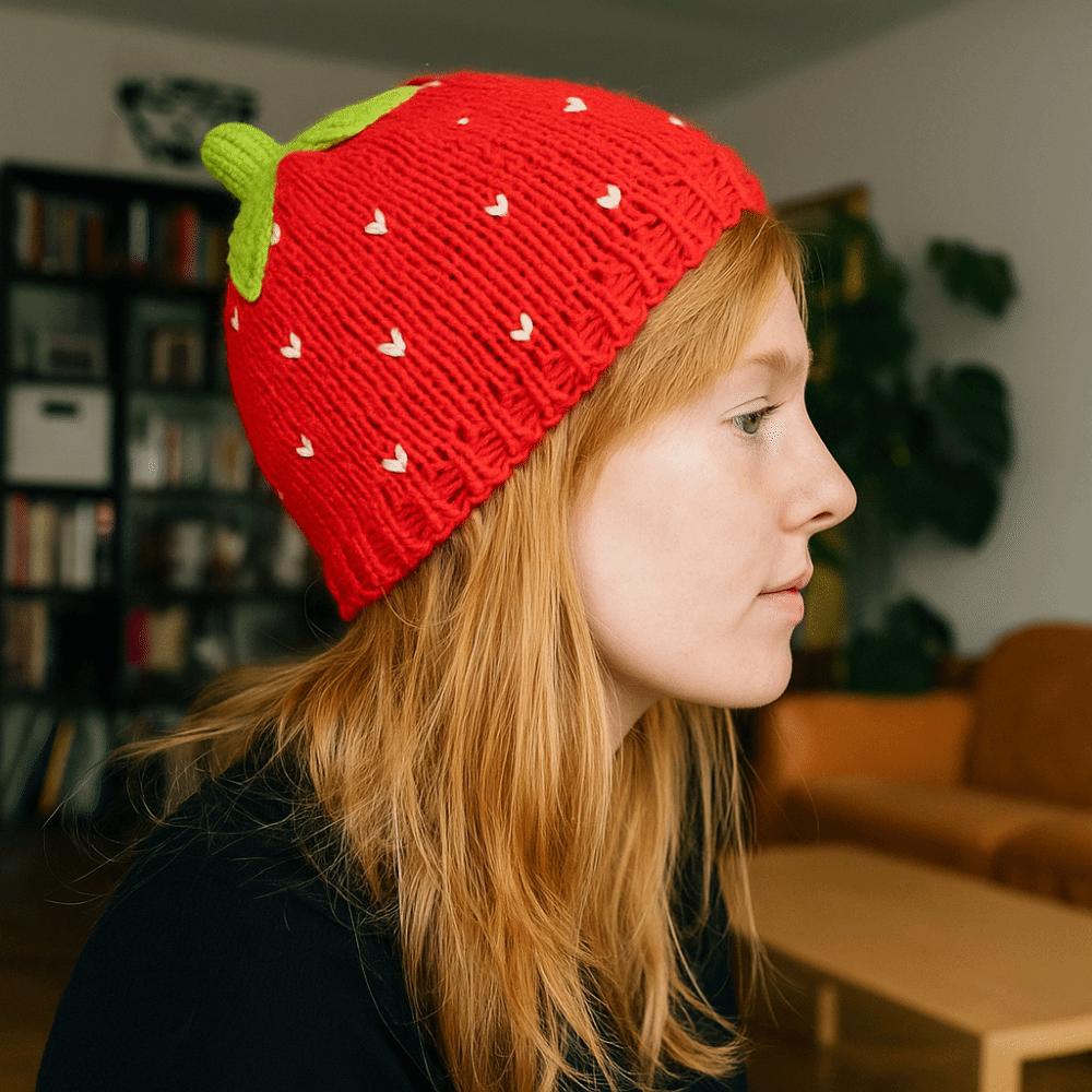 Playful Knitted Fruit Hat Creative Pineapple Beanie Lemon Strawberry Pullover Cap Skiing