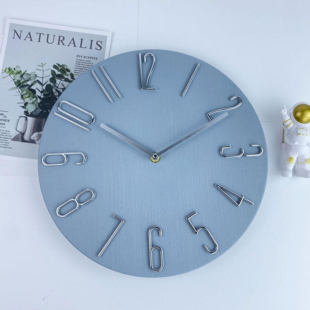 12inch Wall Hanging Clock Quartz Movement Decorative Wall Clock Elegant Scale Clock Living Room