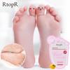 RtopR Mango Foot Mask Peel Dead Whitening Moisturizing Exfoliating Renewal Pedicure Remove Dead Skin Heel Socks Peeling Foot Care