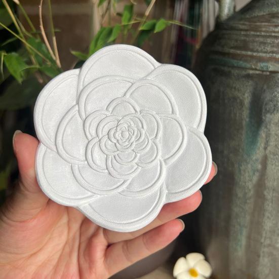Decorative Camellia Jewelry Tray Decorative Resin Organizer Small Trinket Dish for Earrings Rings Necklaces