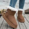 Fashion 2025 New Women Boots Flat Wear-resistant Soft Students Plus Velvet Warm Women Shoes Fashion Bow Round Toe Elegant Snow Boots
