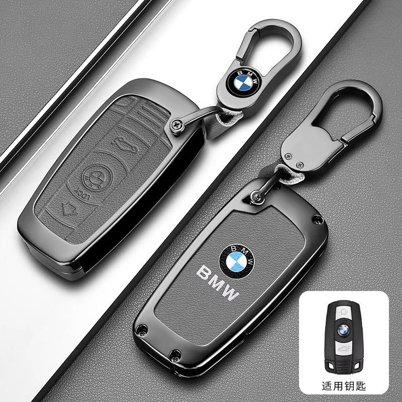 BBKT7 Чехол-футляр из цинкового сплава и кожи для умного ключа автомобиля BMW 1 3 5 7 Серии X1 X3 X4 X5 F10 F15 F16 F20 F30 F18 F25 M3 M4 E34 Наклейка