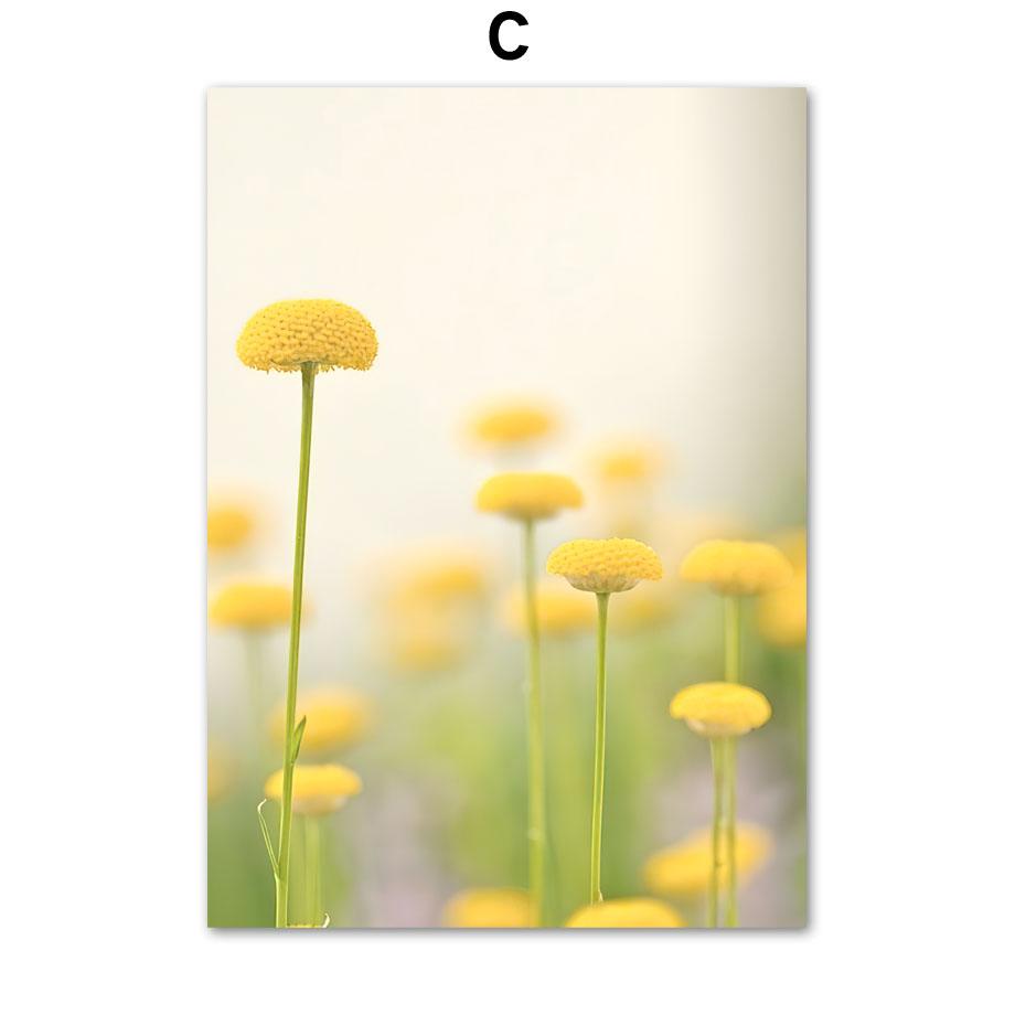 Подсолнух Цветочное поле Девушка Ветряная мельница Картина на холсте Весенние постеры и принты Пейзаж настенные художественные картины для декора гостиной