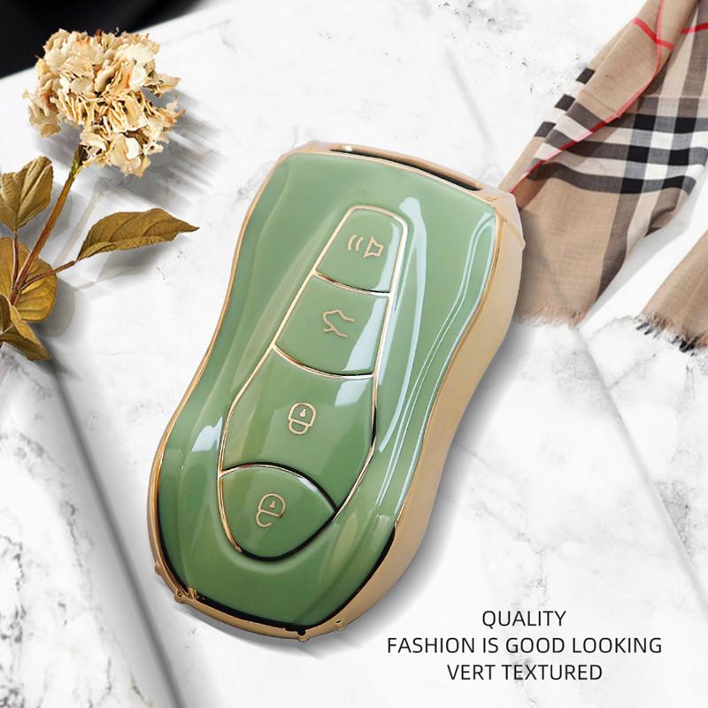 Роскошный чехол с дистанционным ключом Golden Edge для Geely Azkarra FY11 Atlas Pro, новый Emgrand GS X6 SUV EC7, брелок для автомобиля