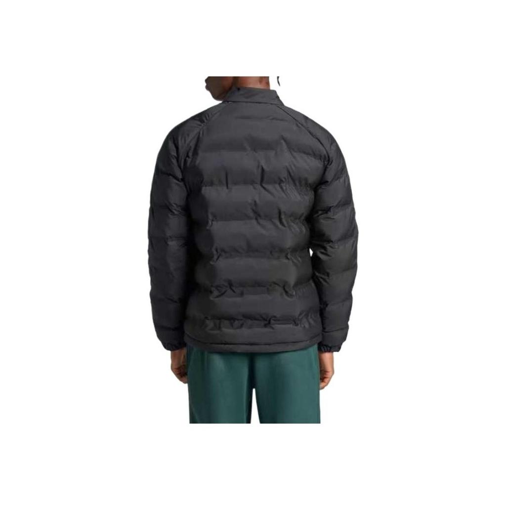 Adidas Originals SST Solid Color Logo Pattern Outdoor Casual Sports Warm Zip-Up Stand Collar Jacket Men Jacket Black IZ1841