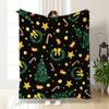 Christmas cartoon digitalprinted polyester Bedroom velvet flannel soft sofa cover blanket Fleece soft sofa cover blankets