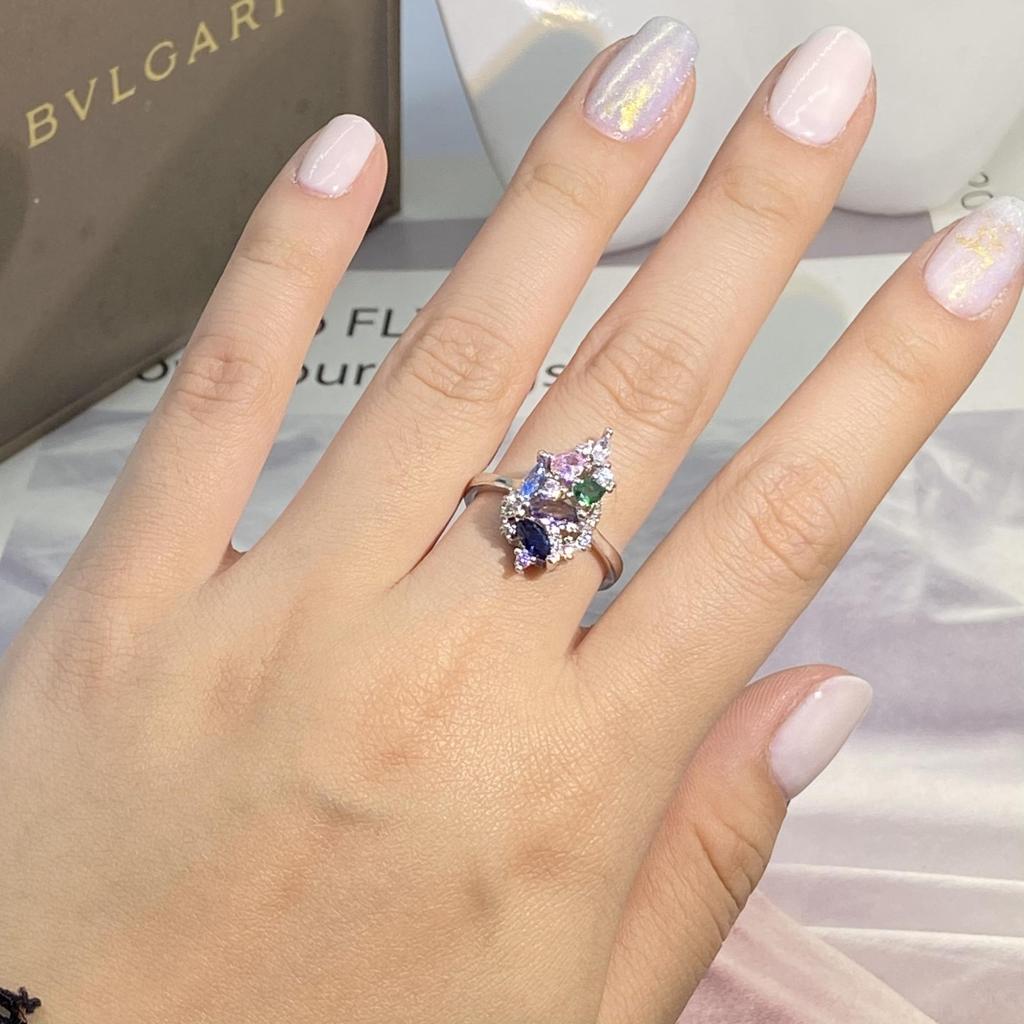 Высококачественное кольцо с бабочкой для женщин, ювелирные изделия в форме листа, новое сияющее кольцо с цирконом для вечеринок, женские ювелирные изделия, обручальное кольцо