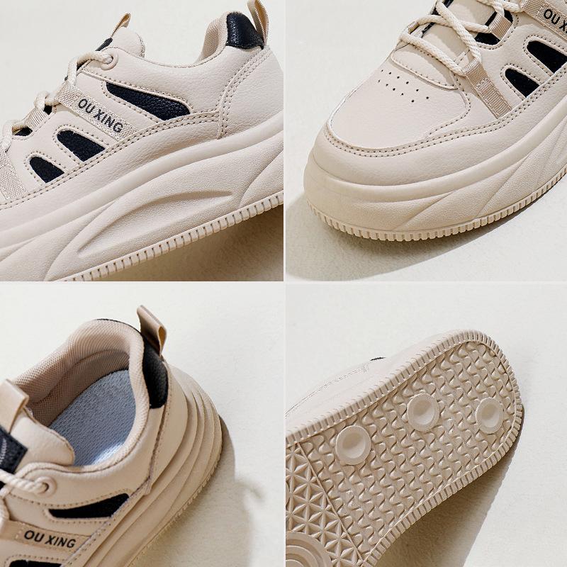 Осенняя легкая обувь Новые Ins Женские студенческие спортивные туфли с подъёмным дном Повседневная обувь Мода