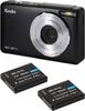 Kenko Compact Digital Camera BK ST Set of 2 5 Million Pixels Autofocus Function Lightweight 101g Black 446522 KC-AF11