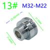 Серебряный 1/2" M16 M17 M18 M19 M20 M22 M24 M28 M32 резьбовой соединитель латунь для крана переходник для ремонта 1 шт.