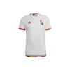 Adidas 2022 Qatar World Cup Belgium Team Away Fan Edition Short-Sleeve Soccer Jersey Men Tops White HK5034