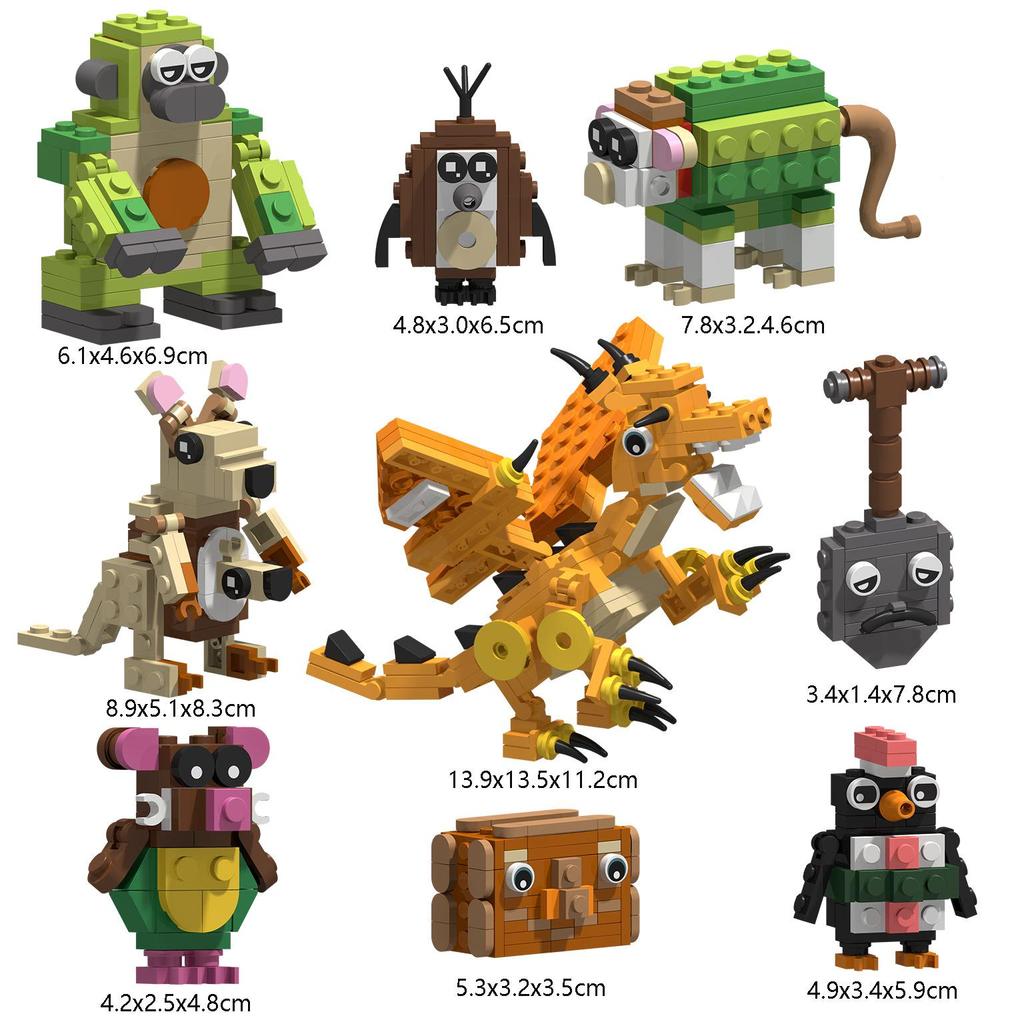 Строительные блоки Brainrot Bricks Tung Tung Sahur Tralalero, Забавный набор для сборки модели, Креативный подарок для детей, подростков и взрослых