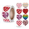1 рулон наклейки в форме сердца праздничные красочные узоры художественная бумага наклейки на день Святого Валентина для пар